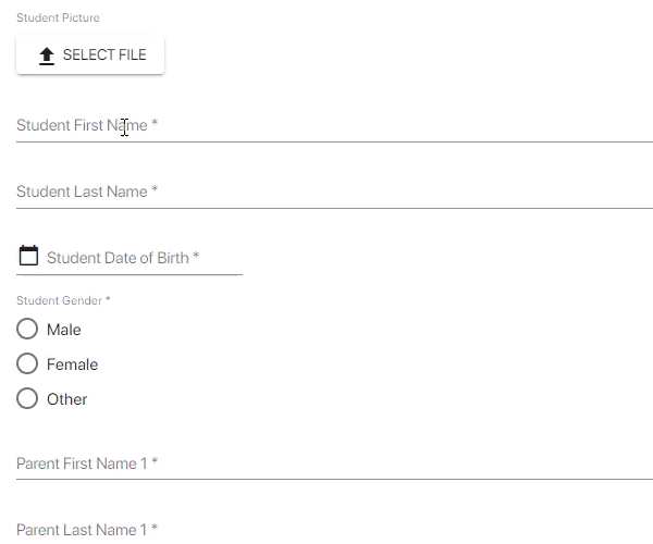 uploading a file into TUIO enrollment management system