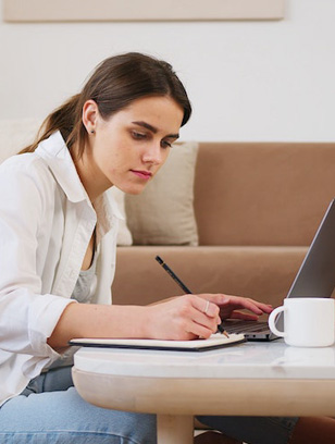 school administrator using quickbooks